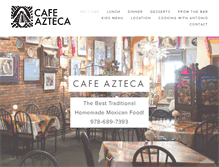 Tablet Screenshot of cafe-azteca.com